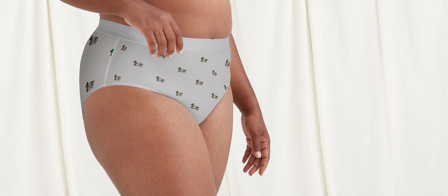 Stretch Cotton High-Waist Brief | Ducks