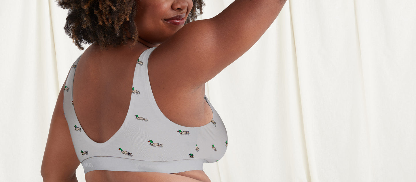 Stretch Cotton U-Neck Bralette | Ducks