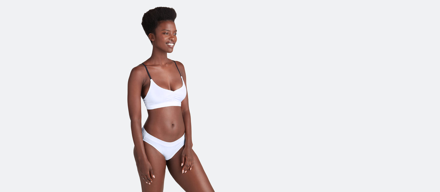 FeelFree Ruched Bralette | White