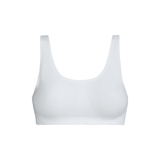 MoveMe Scoop Bralette | White