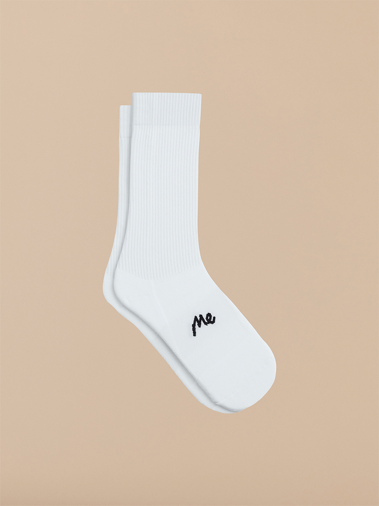 MoveMe Crew Sock | White