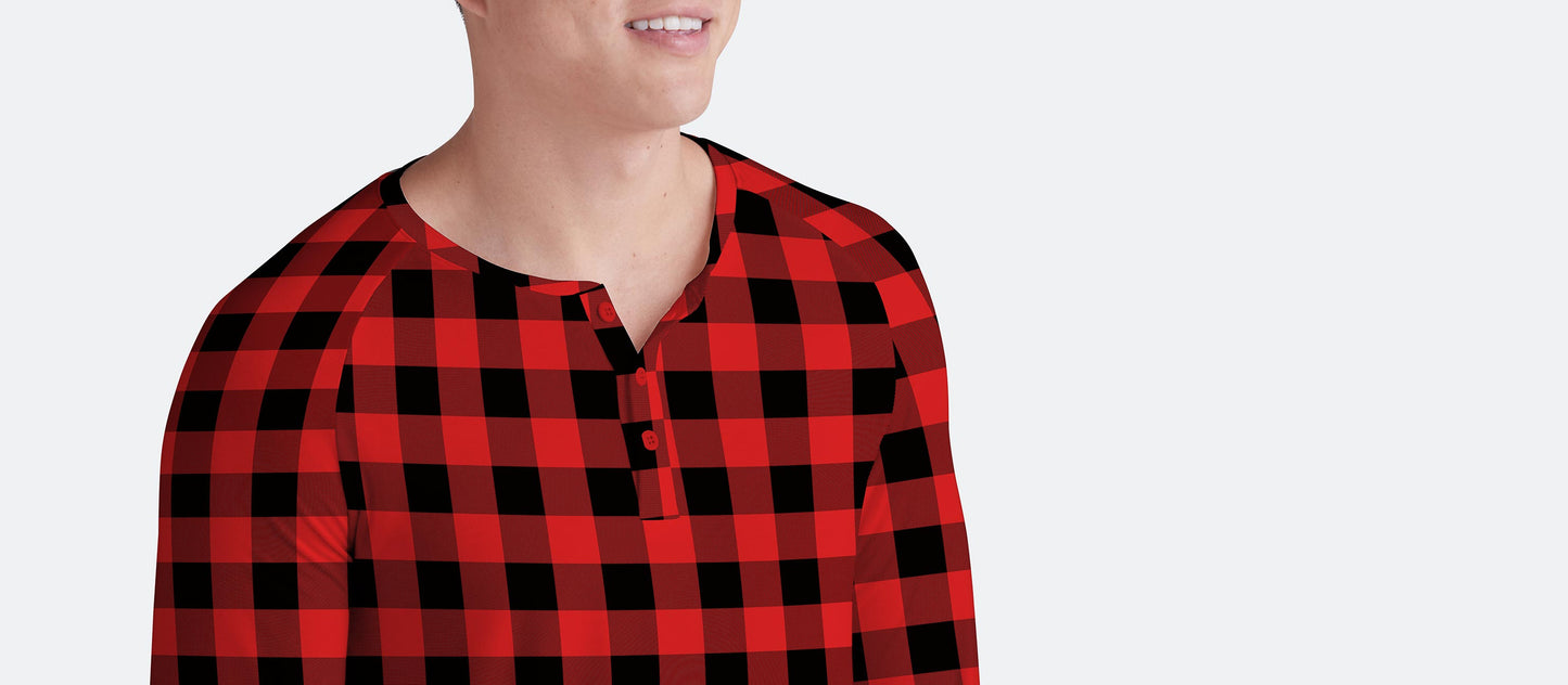 Men's Modal Henley | Buffalo Check