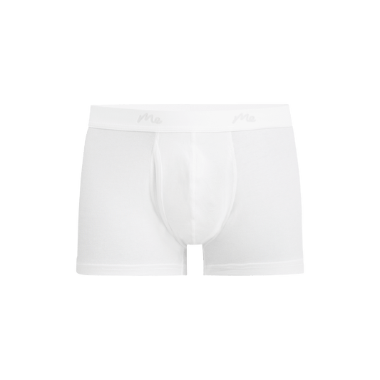 Stretch Cotton Trunk w/ Fly | White