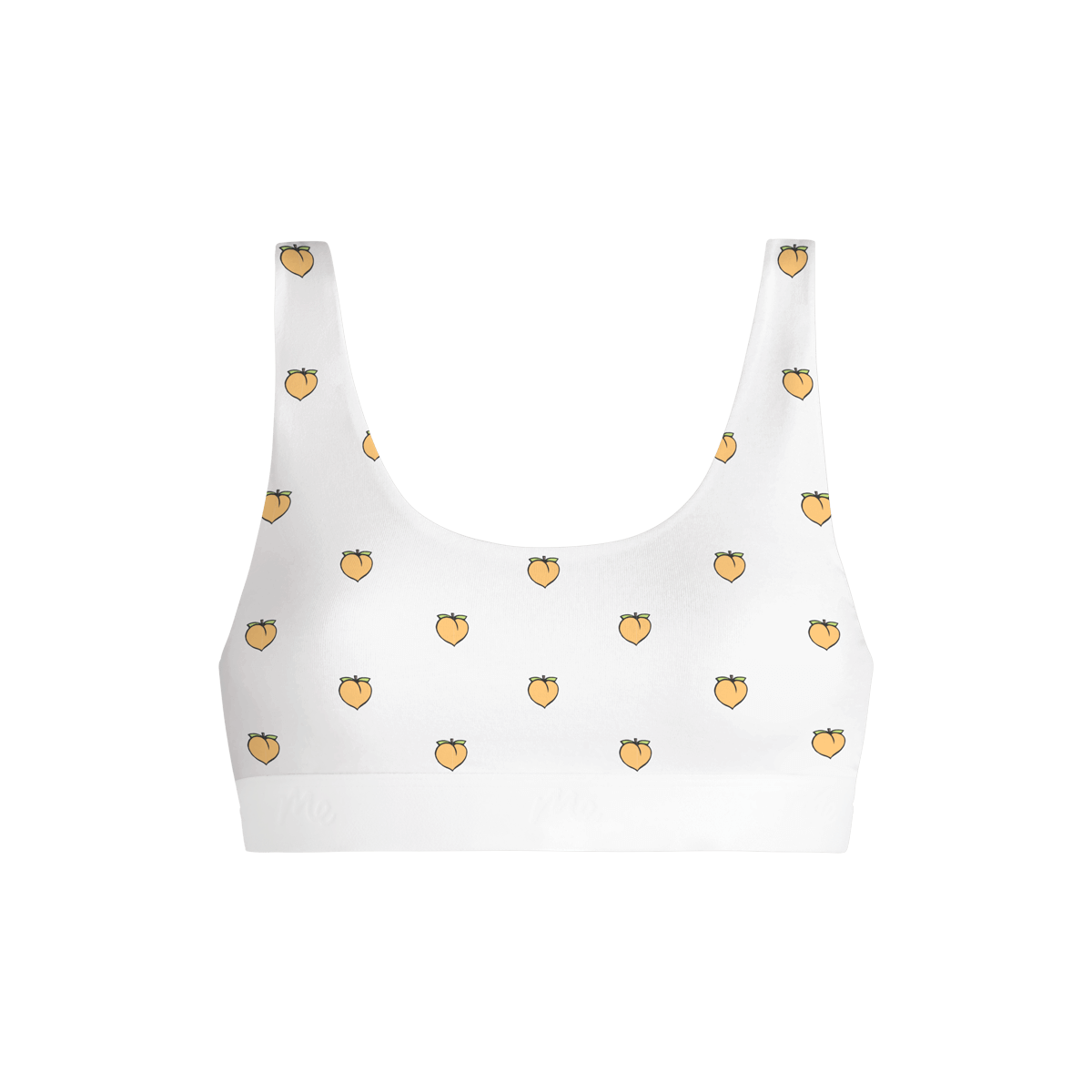 Stretch Cotton U-Neck Bralette | Peaches