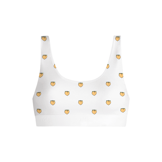 Stretch Cotton U-Neck Bralette | Peaches