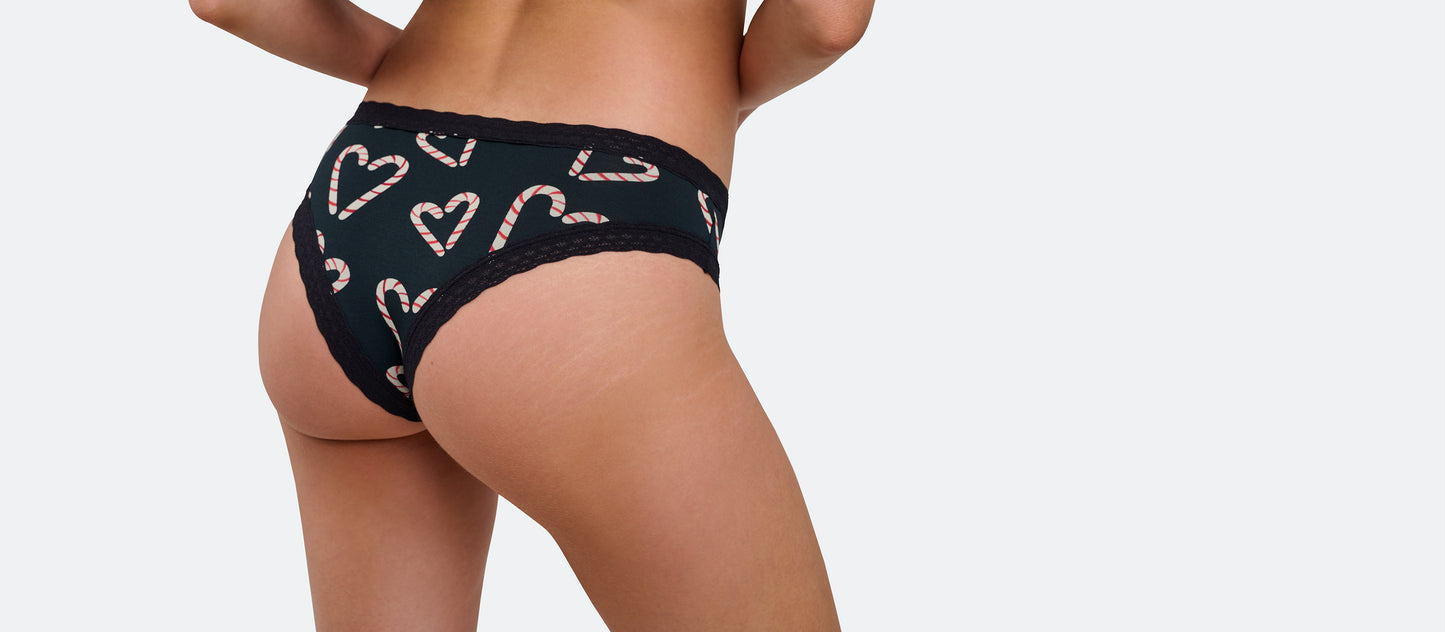 FeelFree Lace Tanga | Candy Cane Love