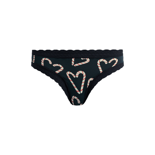 FeelFree Lace Tanga | Candy Cane Love