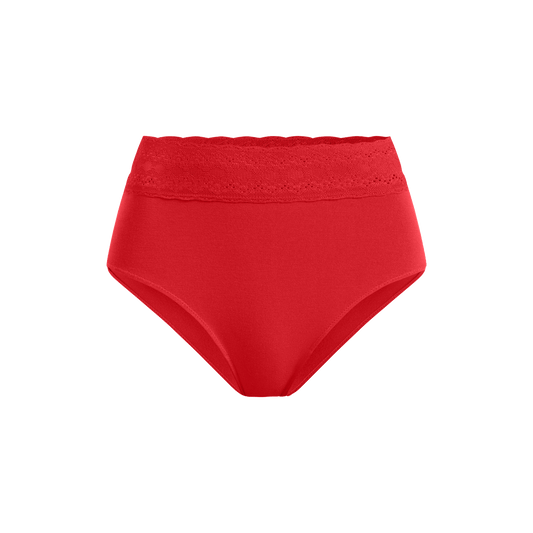 FeelFree Lace High-Waisted Brief | Bougie Rouge