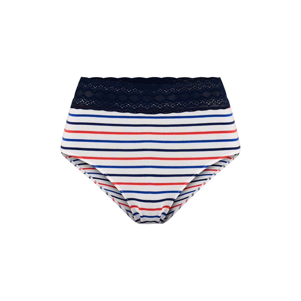 UltraModal™ Lace High-Waisted Brief | Sail Stripe