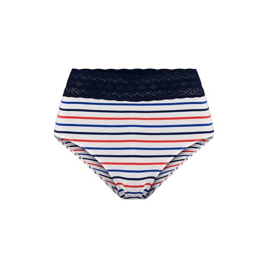 UltraModal™ Lace High-Waisted Brief | Sail Stripe