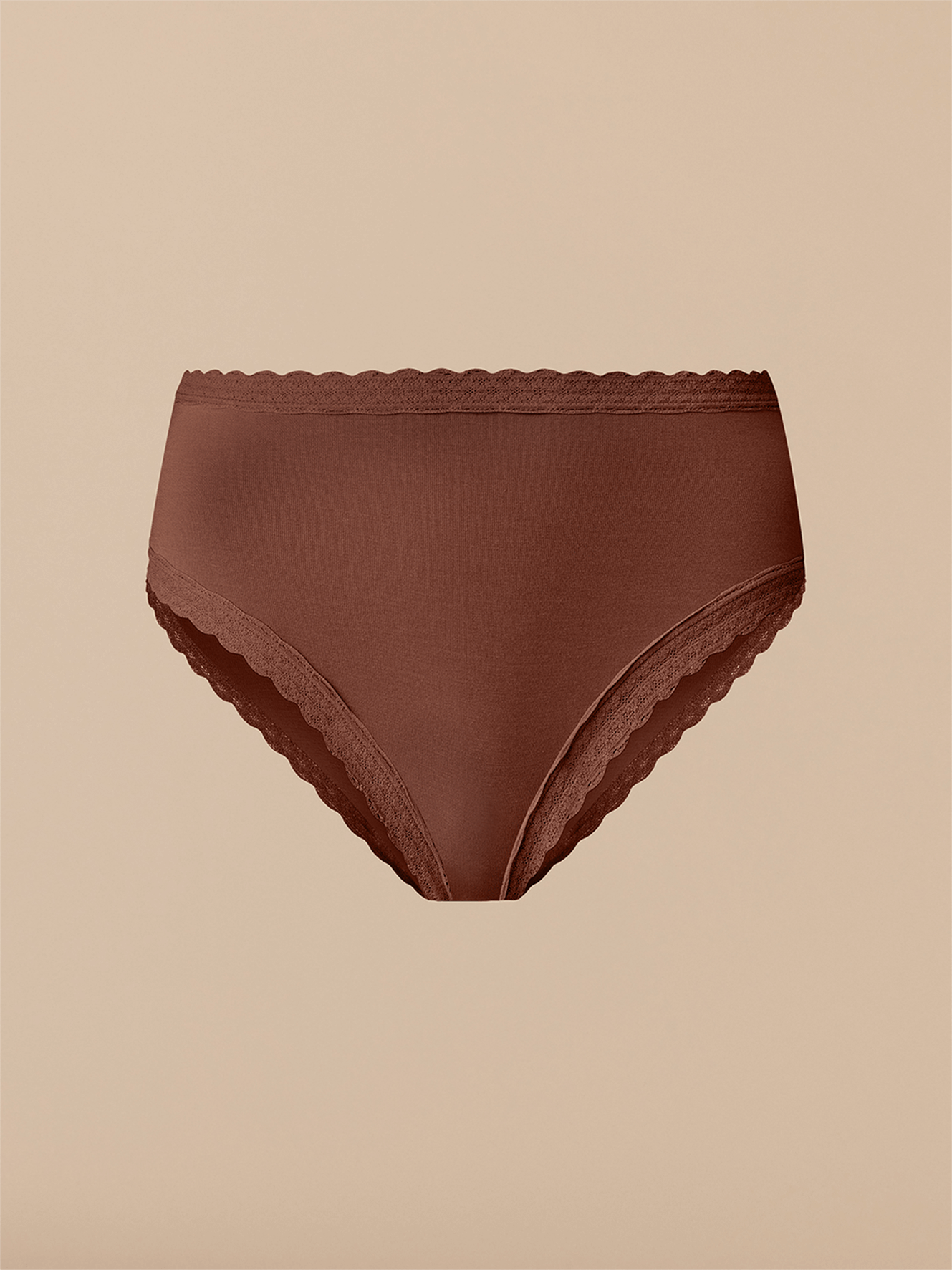 UltraModal™ Lace High-Waisted Cheeky Bikini | Walnut Shell