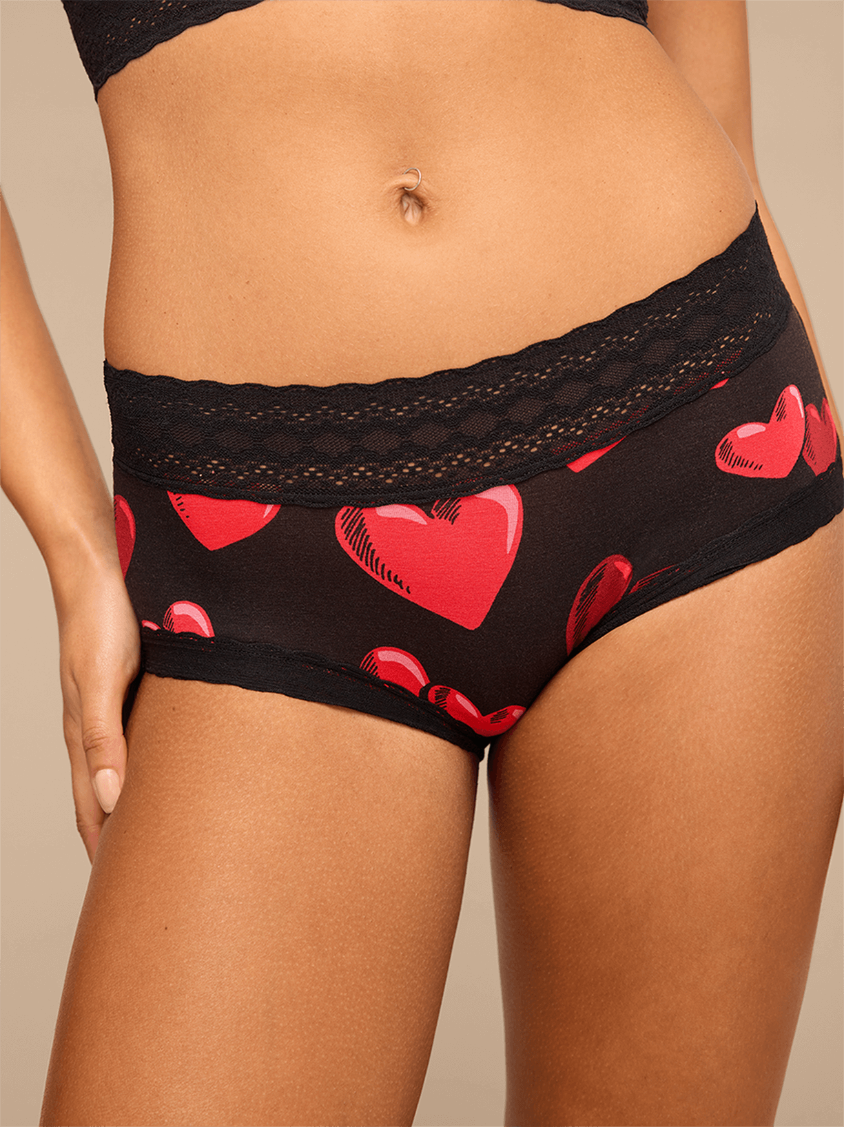 FeelFree Lace Hipster | Floating Hearts