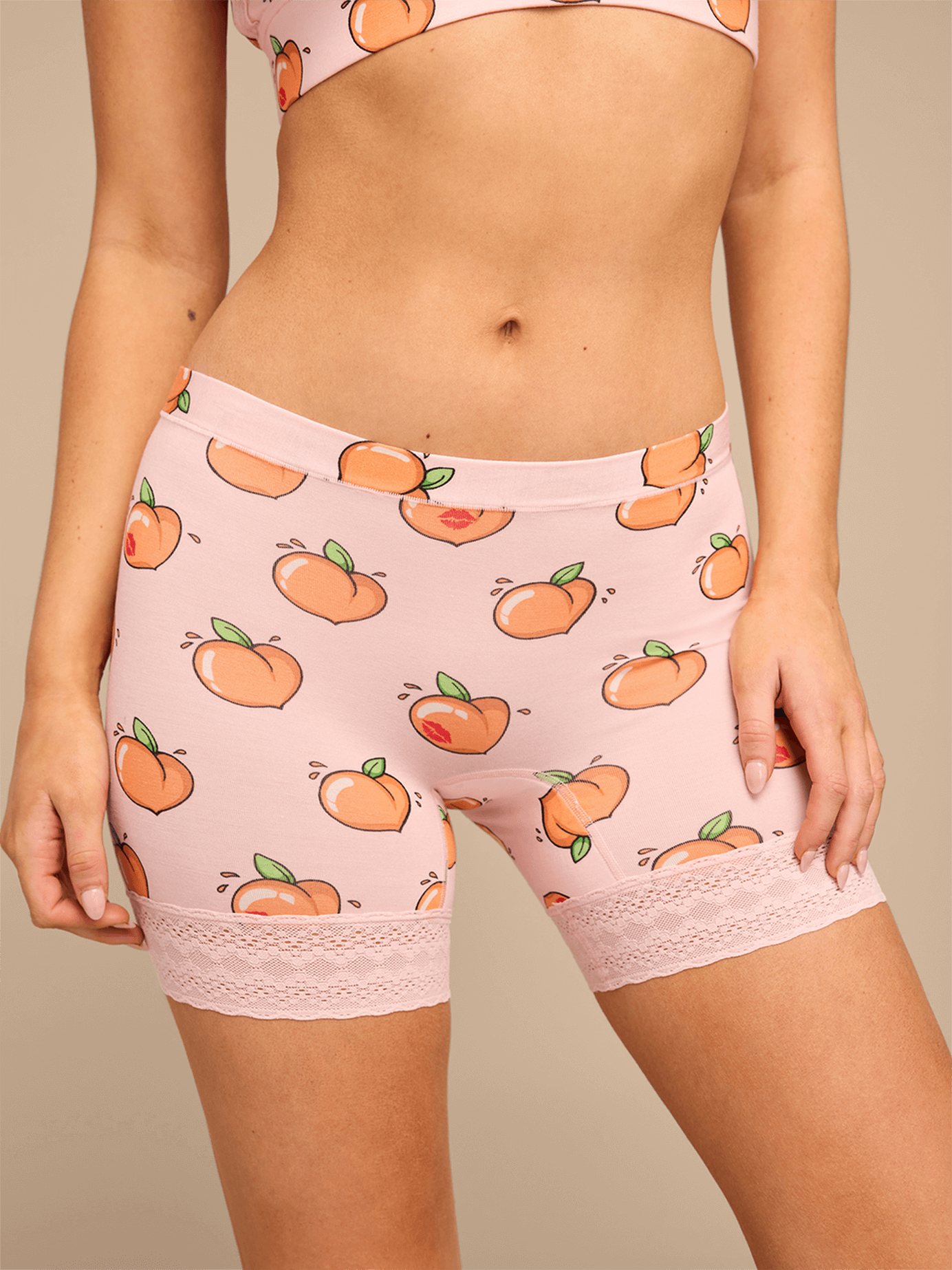 FeelFree Lace Long Boyshort | Kiss My Peach