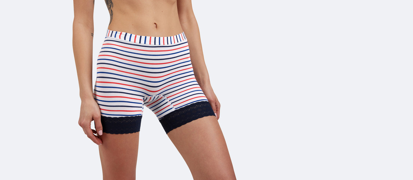 UltraModal™ Lace Long Boyshort | Sail Stripe