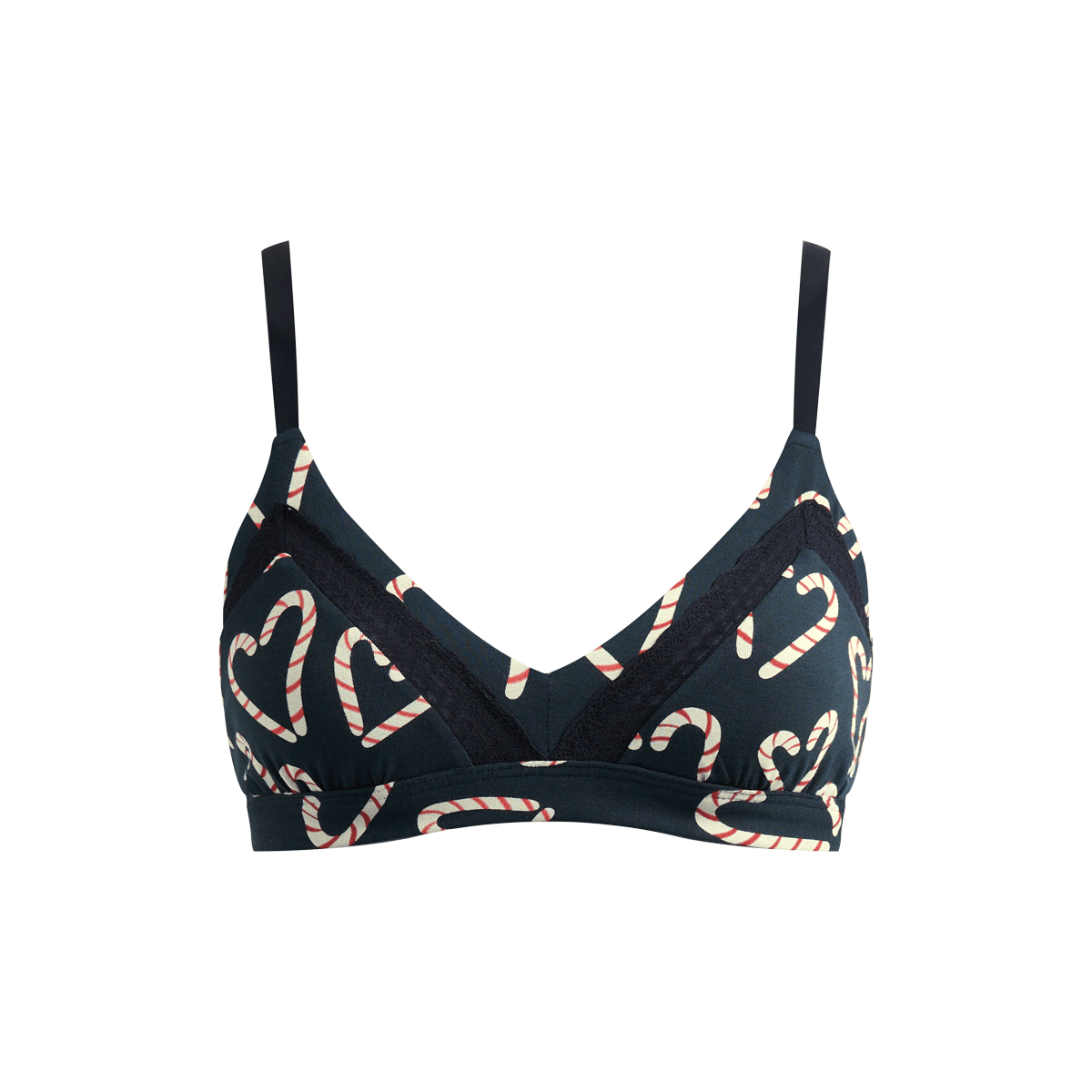 FeelFree Lace Triangle Bralette | Candy Cane Love