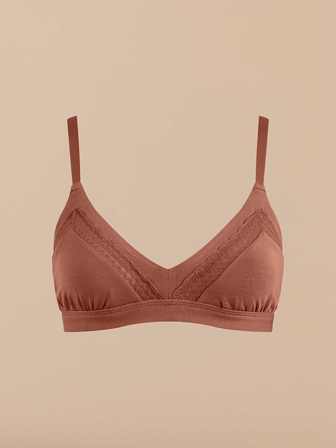 FeelFree Lace Triangle Bralette | Cedar Wood