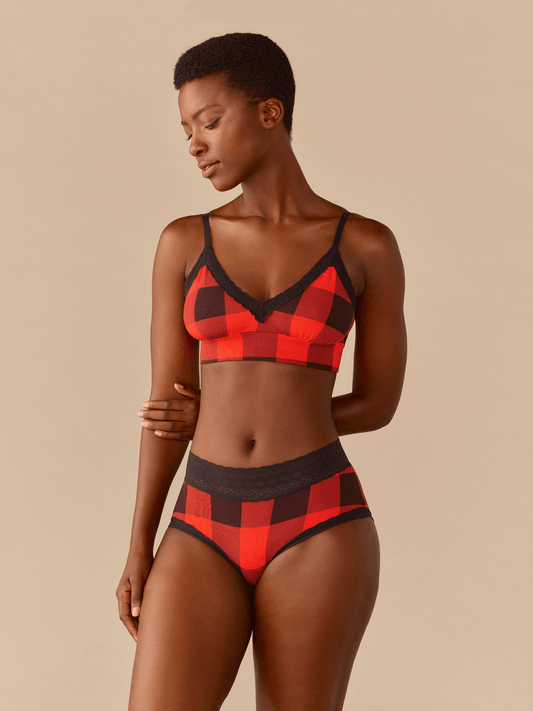 UltraModal™ Lace Plunge Bralette | Buffalo Plaid