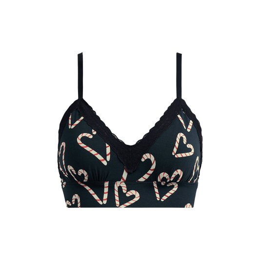 FeelFree Lace Plunge Bralette | Candy Cane Love