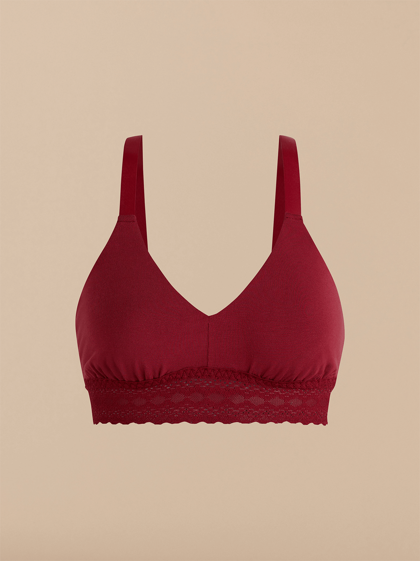 FeelFree Lace Longline Bralette | Cabernet