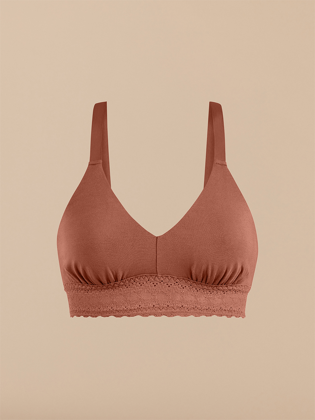 FeelFree Lace Longline Bralette | Cedar Wood