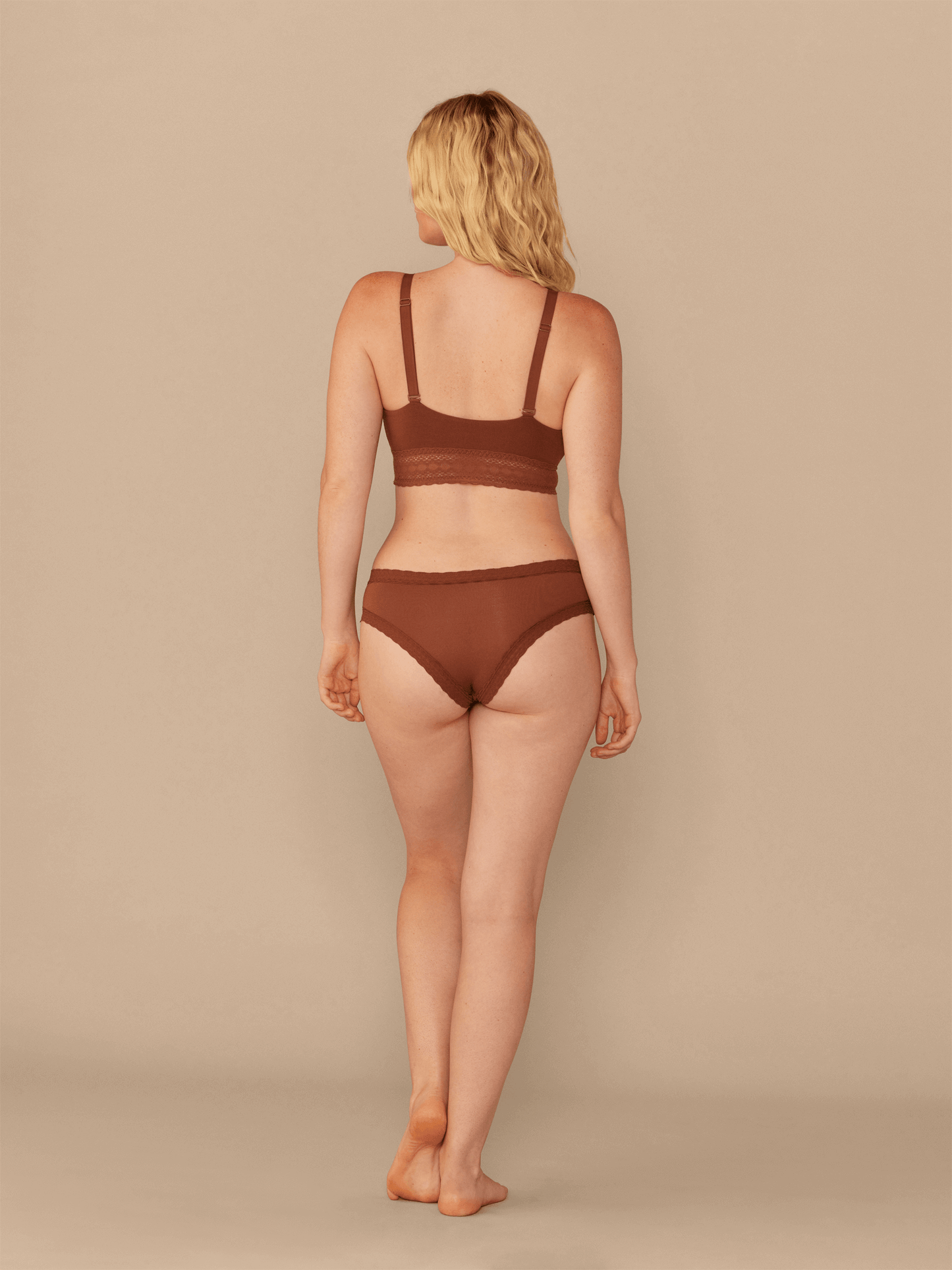 FeelFree Lace Longline Bralette | Cedar Wood