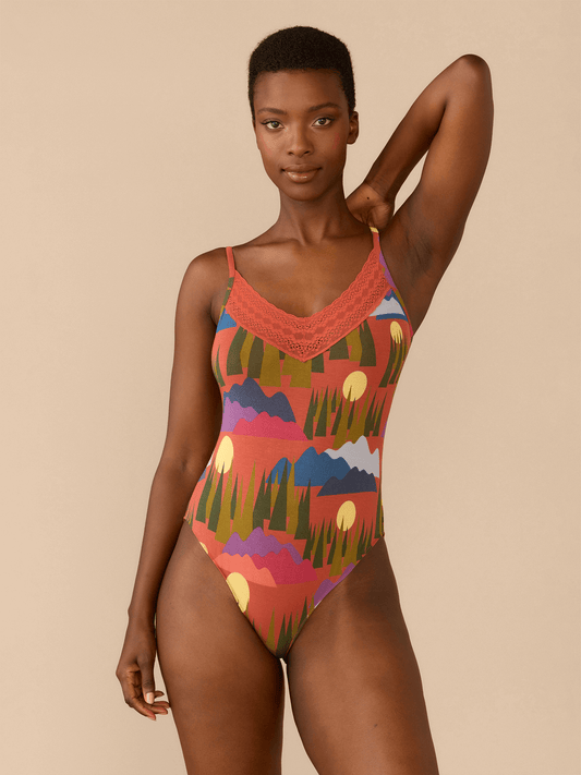 UltraModal™ Lace V-Neck Bodysuit | Mountain High