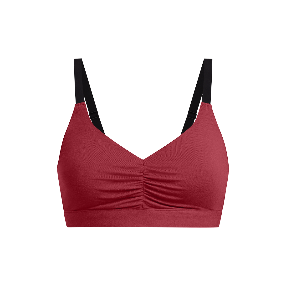 Curvy FeelFree Ruched Bralette | Cabernet/Cabernet