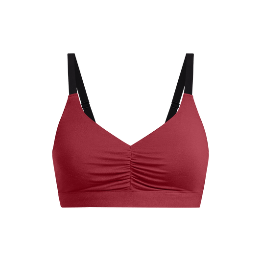 Curvy FeelFree Ruched Bralette | Cabernet