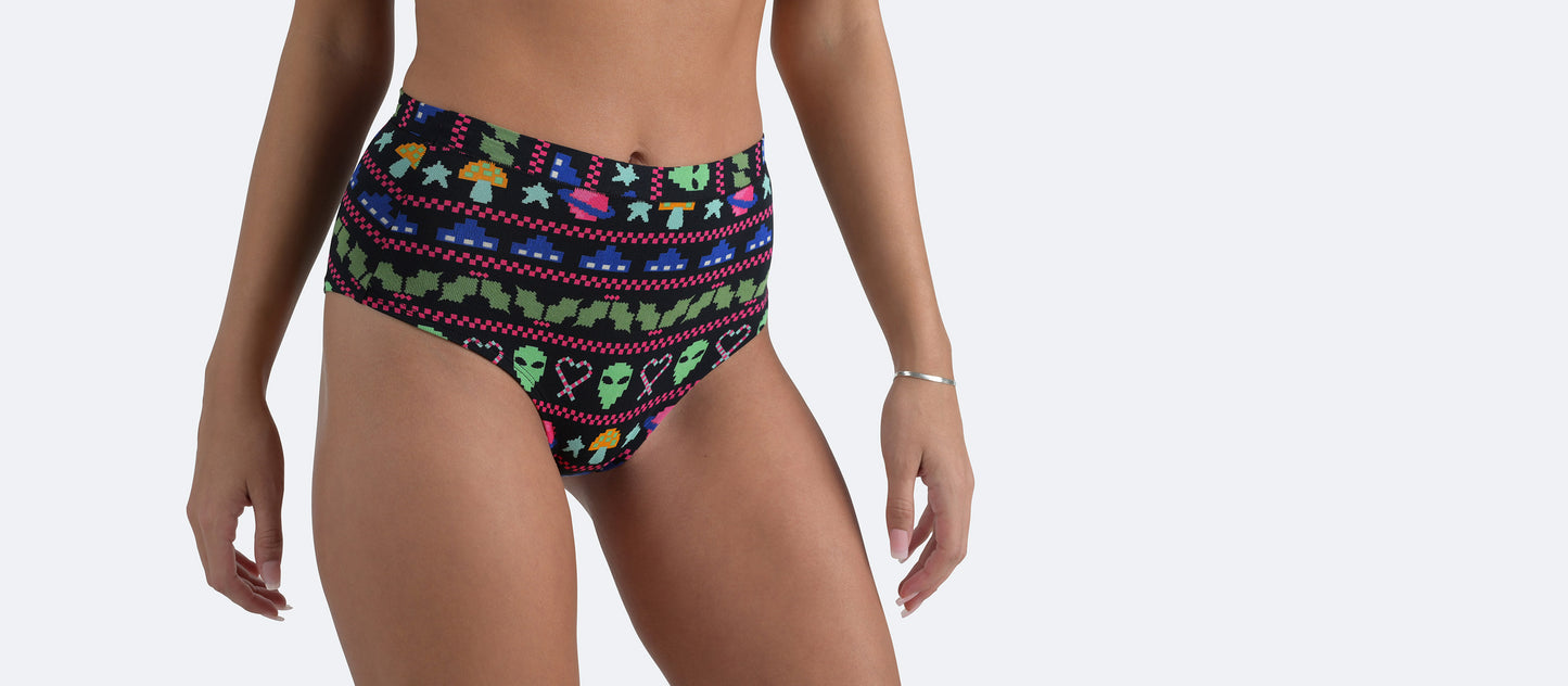 FeelFree High-Waisted Cheeky | Cosmic Mistletoe