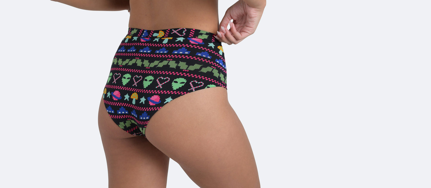 FeelFree High-Waisted Cheeky | Cosmic Mistletoe