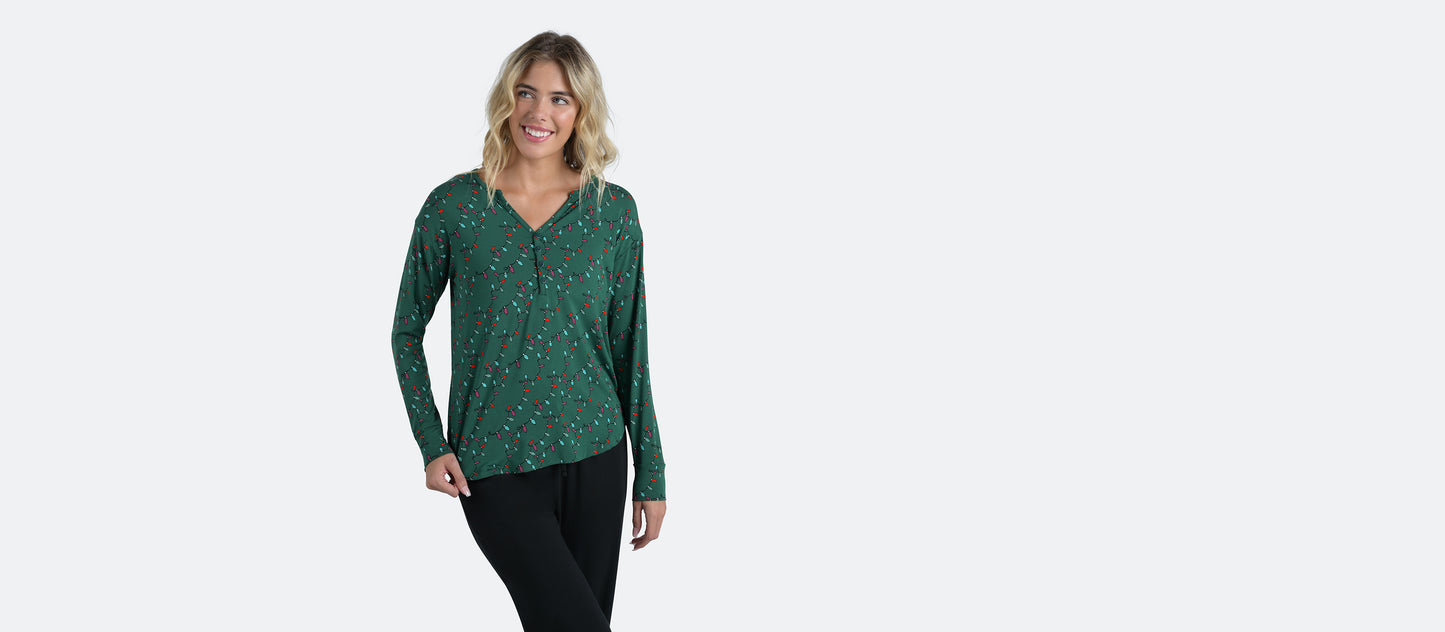 Women's Modal Henley | Light Me Up