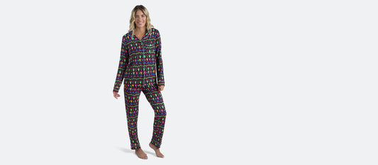 Women's Longsleeve Modal PJ Set | Cosmic Mistletoe