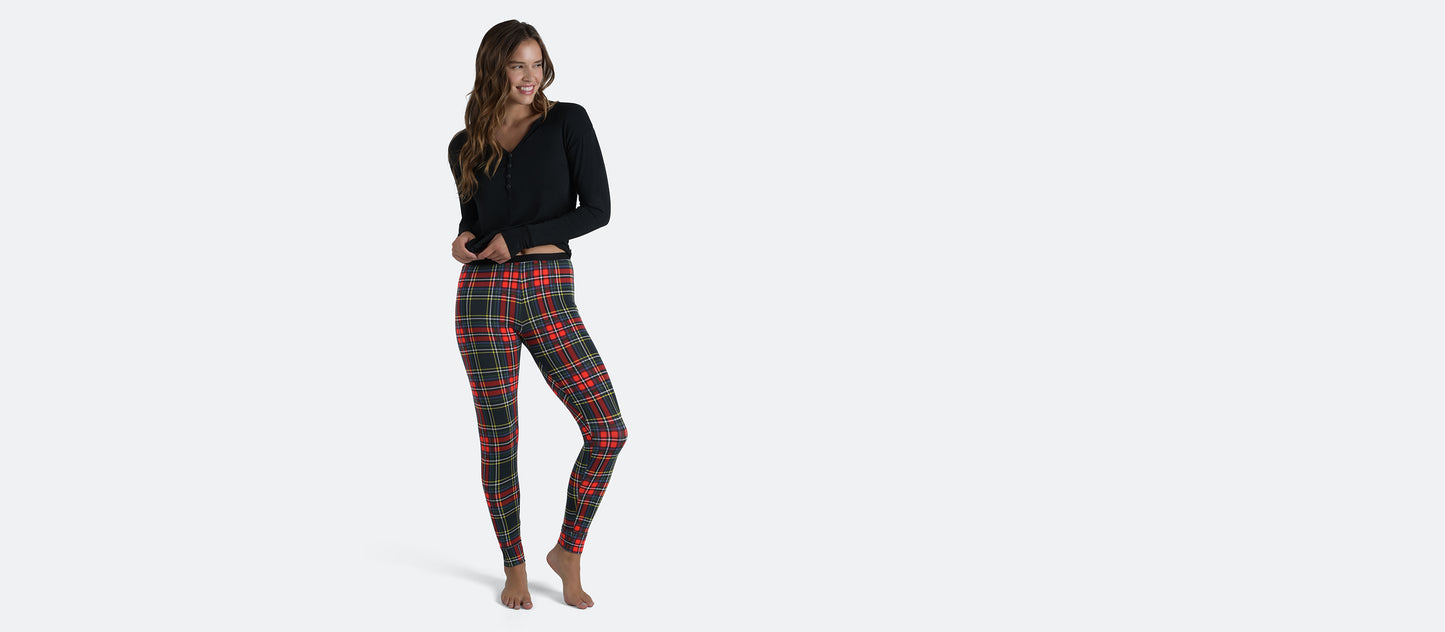 Women's Long Underwear | Festive Plaid