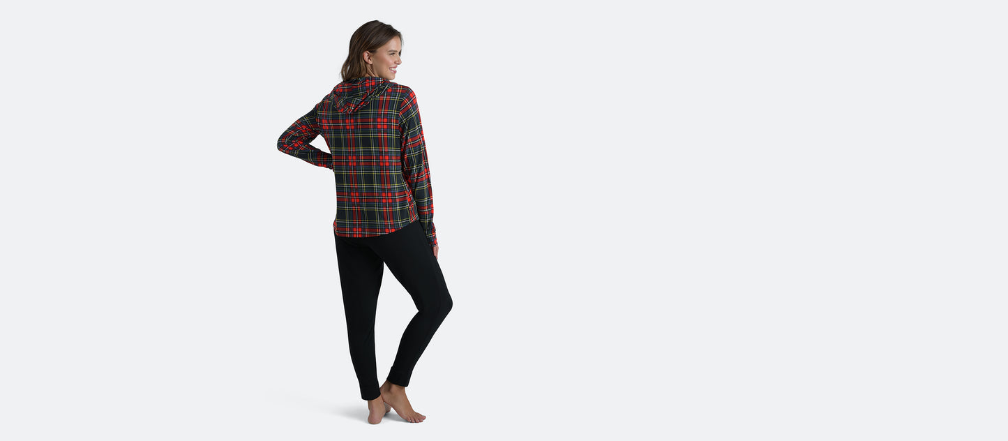 Women's Pullover Hoodie | Festive Plaid