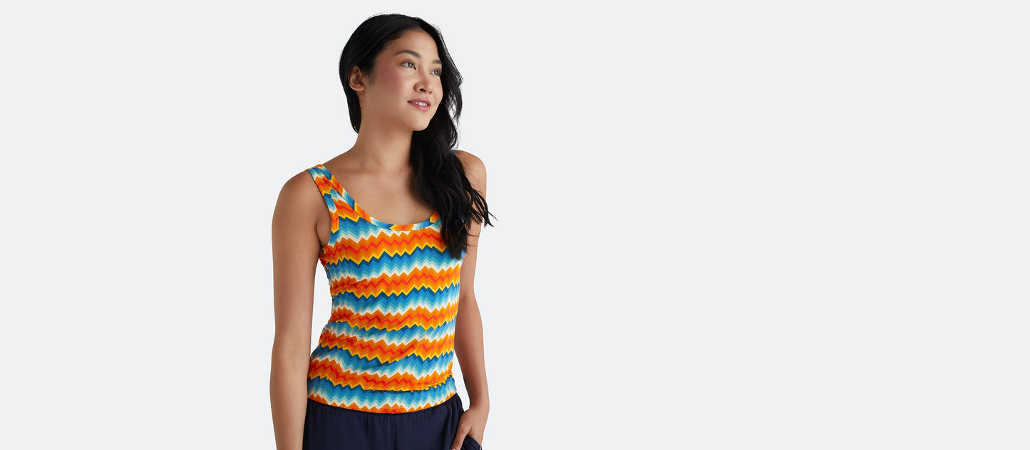 Women's Modal Tank | Groovy Chevron