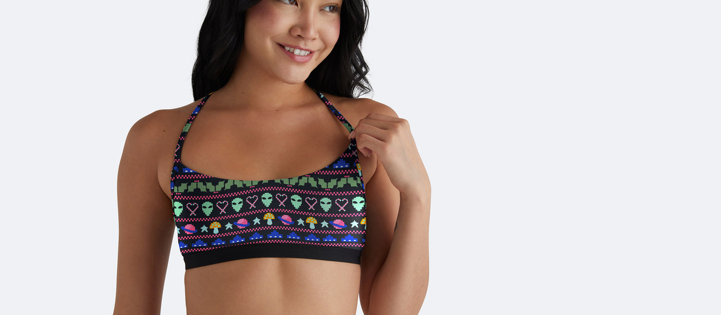 T-Back Bralette | Cosmic Mistletoe