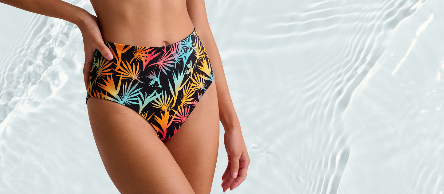 Reversible High Waist Swim Bottom | Bird of Paradise