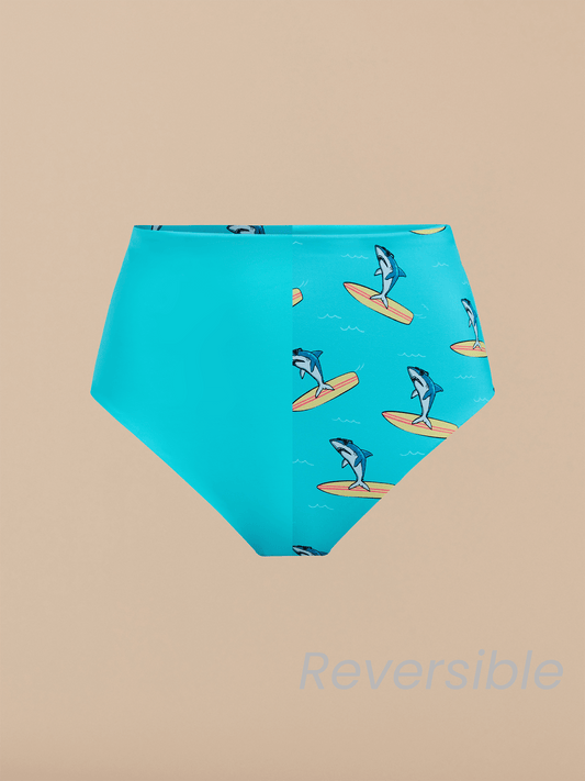 Reversible High Waist Swim Bottom | Stay Jaw-some