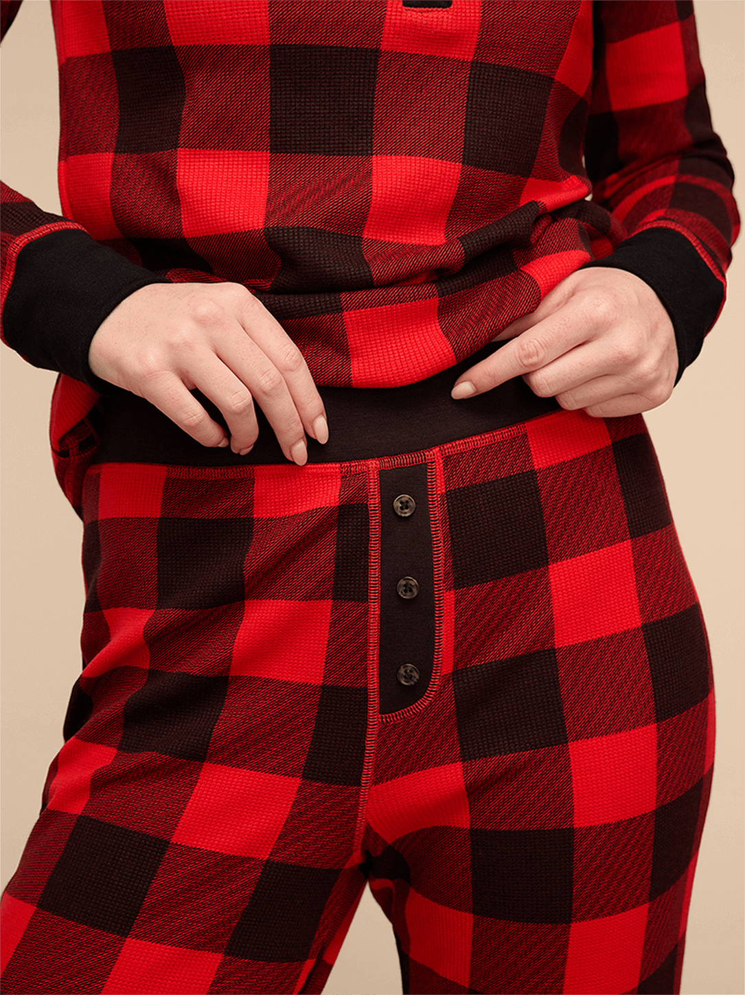 Women's Waffle PJ Set | Buffalo Plaid