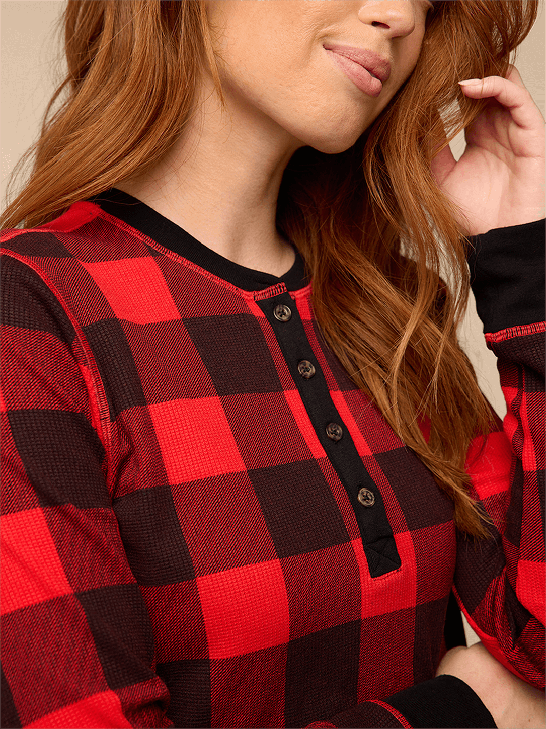 Women's Waffle PJ Set | Buffalo Plaid