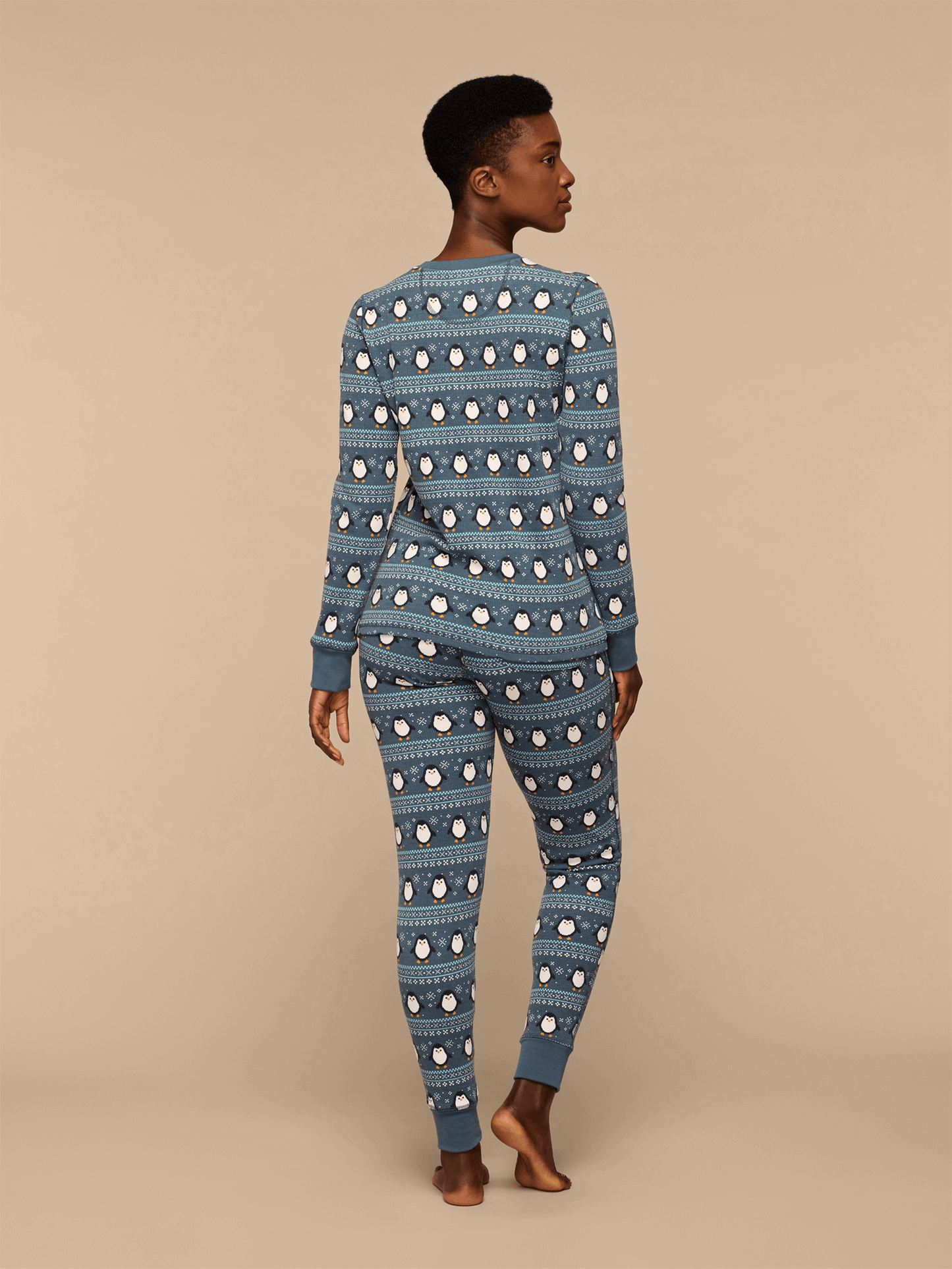 Women's Waffle PJ Set | Penguin Sweater