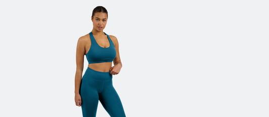 MoveMe Racerback Sports Bra | Deep Sea Teal