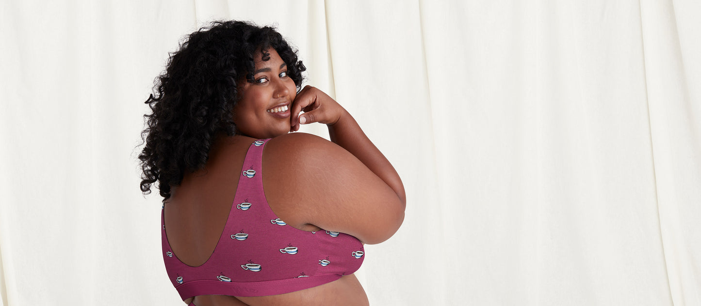 Stretch Cotton Scoop Bralette | Cozy Cups