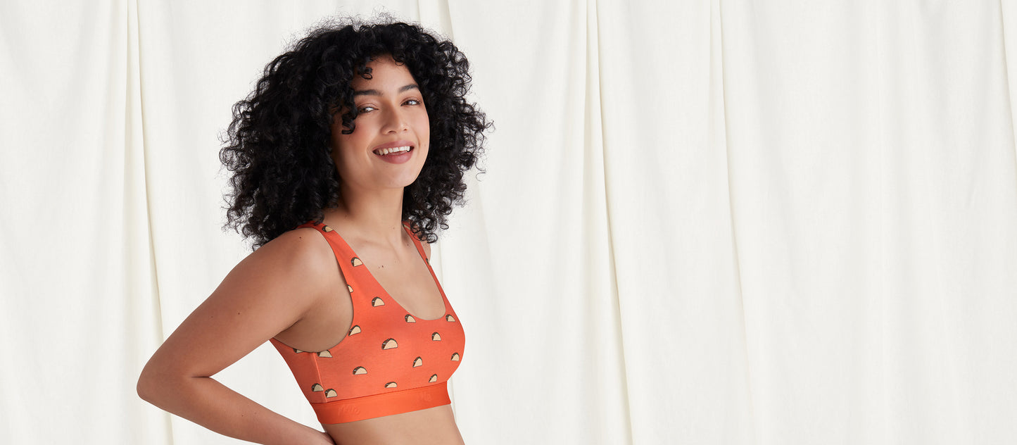 Stretch Cotton Scoop Bralette | Tacos