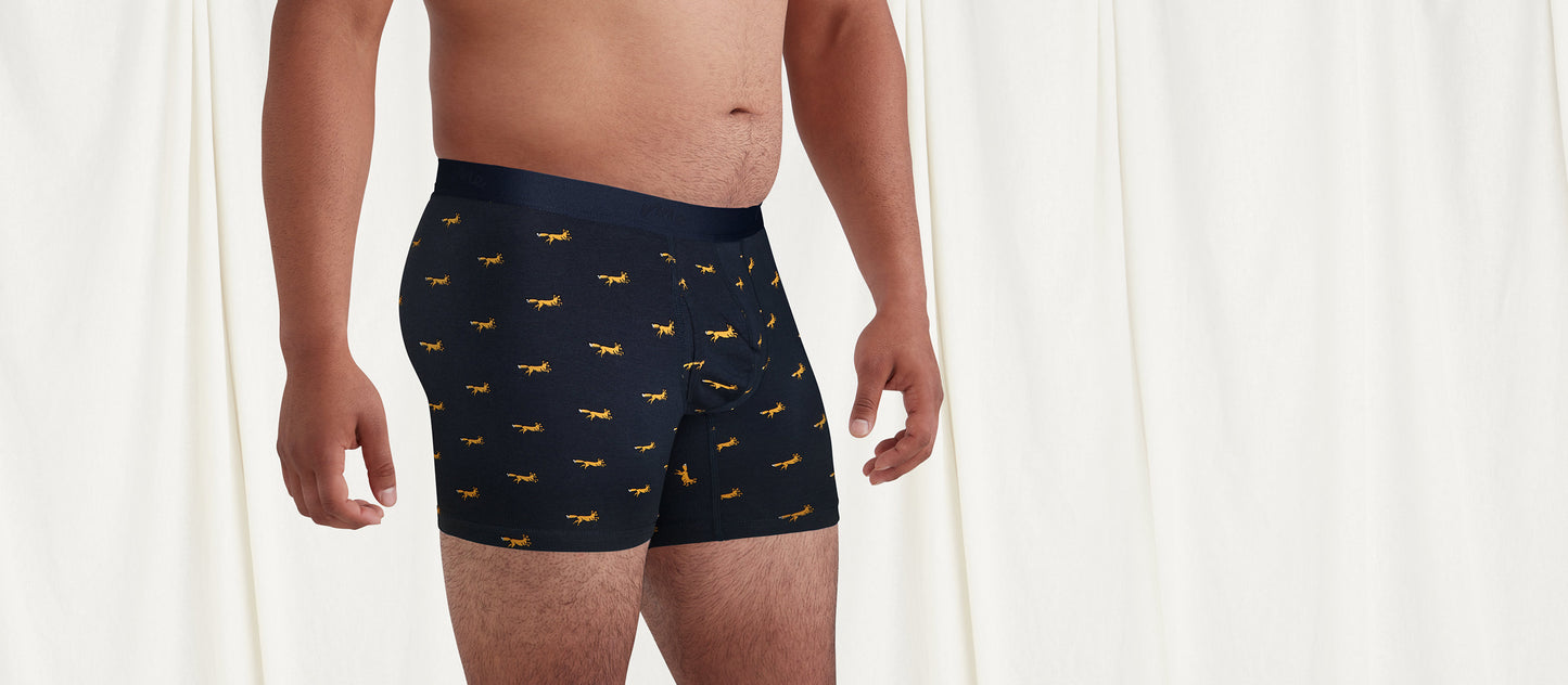 Stretch Cotton Boxer Brief w/ Fly | Foxes