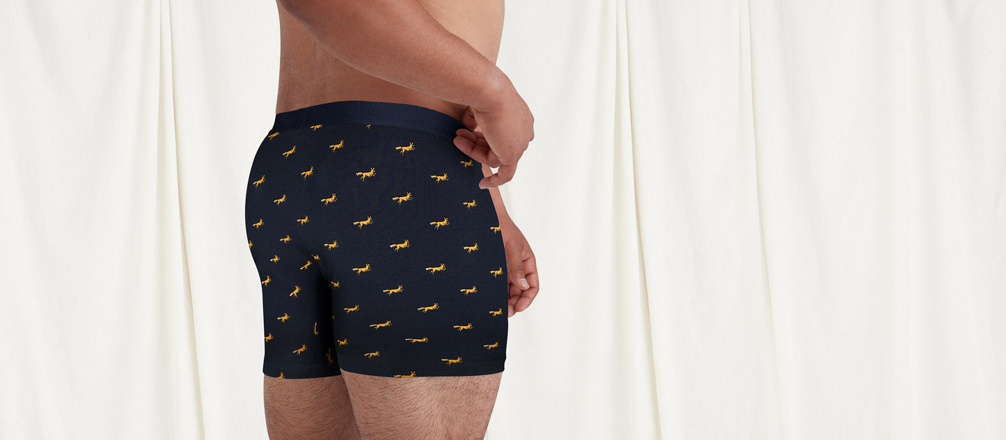 Stretch Cotton Boxer Brief w/ Fly | Foxes