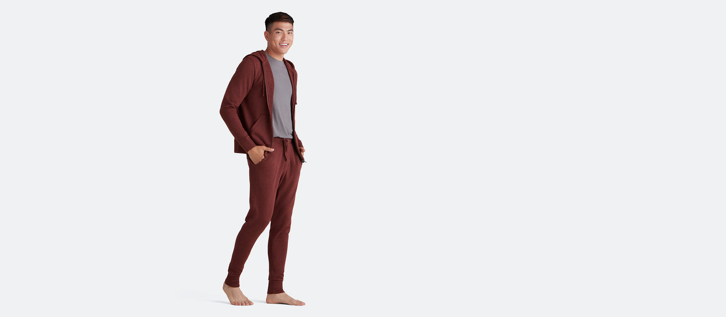French Terry Jogger - Men's | Heather Burgundy