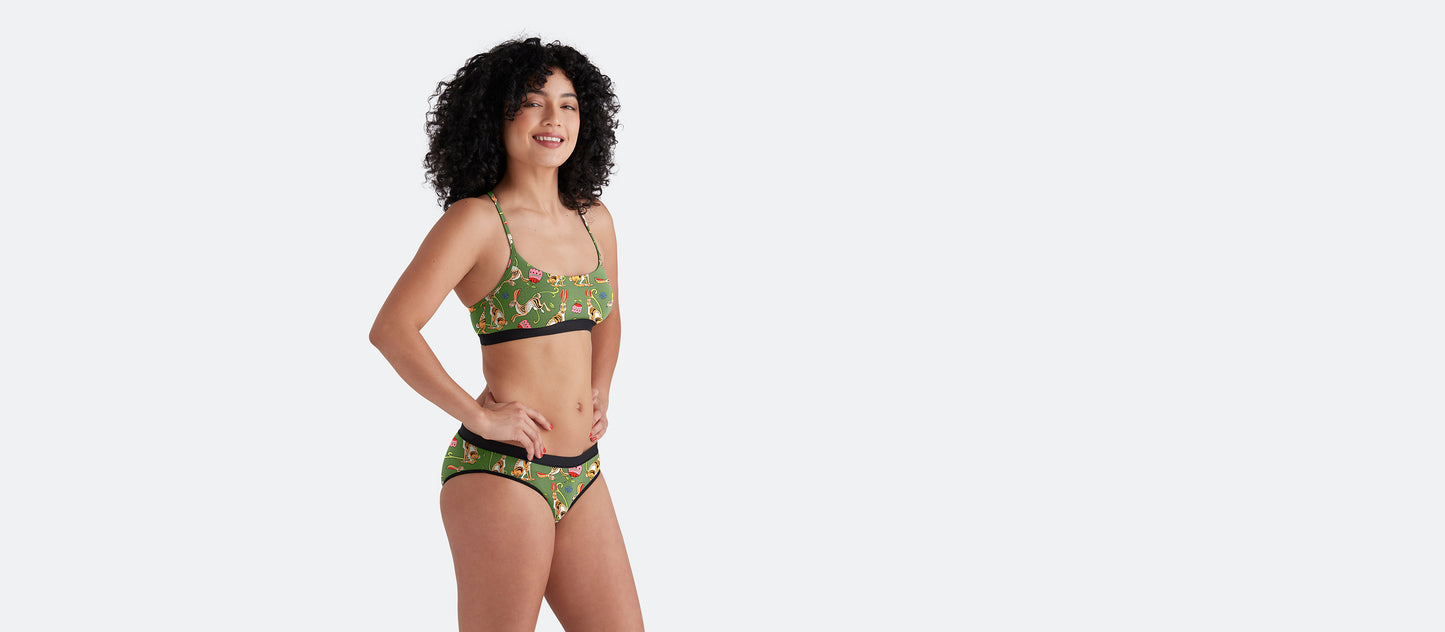 UltraModal™ Core T-Back Bralette | Love, Flowers, & Hares
